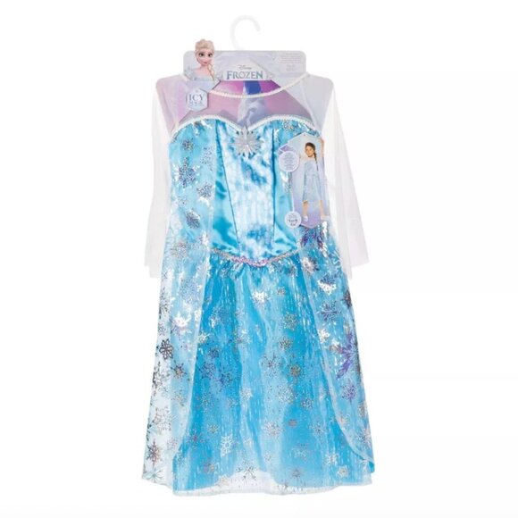 Frozen Disney Costume Dress Elsa Icy Magic Let It Go Lights Up size 4-6x ages 3+ - Picture 1 of 2